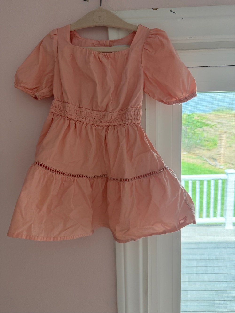 Vineyard Vines Peach Short-Sleeve Tiered Dress